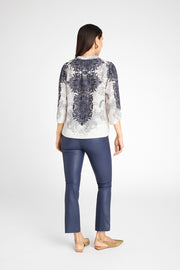 Neomi shirt 54614 | Sand/Navy | Skjorte fra Gustav