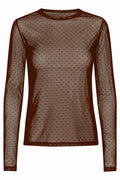 Nola Mesh | Dark Brown Dot
