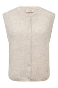 Almine Thora Knit Vest | Feather Gray | Vest fra Mos Mosh