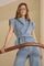 Anto Denim Pleat Top | Light Denim | T-Shirt fra Co'couture