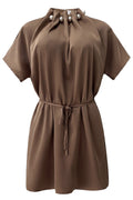 Pip SS Pearl Dress | Brown