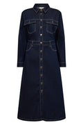Sara Dress | Dark Blue Denim | Kjole fra Freequent