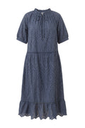 Embroidery Cotton Dress | Navy – nedsat