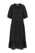 Embroidery Cotton Dress | Black