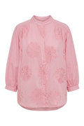 Veda Embroidered Short-Sleeve Shirt | Rose Shadow