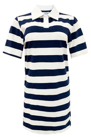 Polo Ss Dress | Navy White Stripe | Kjole fra Liberté