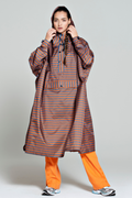Breton Brown Blue | Brun | Regnponcho fra Rainkiss