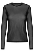 Nola Mesh | Schwarz | Mesh-Bluse von Statebird