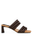 Sylvi Padded Strap | Brown Satin
