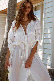 Serene Sands  | White | Skjorte kjole fra French Laundry