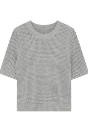 Shanne knit t-shirt 54405 | Steel | Strik fra Gustav