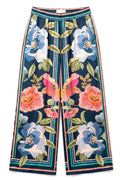 Silky Floral Pant | Navy | Bukser fra Atelier C