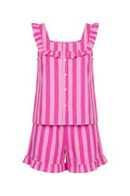 Siri Flouncy Striped Set | Pink – nedsat