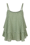 Chianni Gingham top | Kaki – nedsat