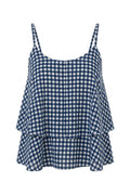 Chianni Gingham top | Navy – nedsat