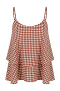 Chianni Gingham top | Terracotta – nedsat