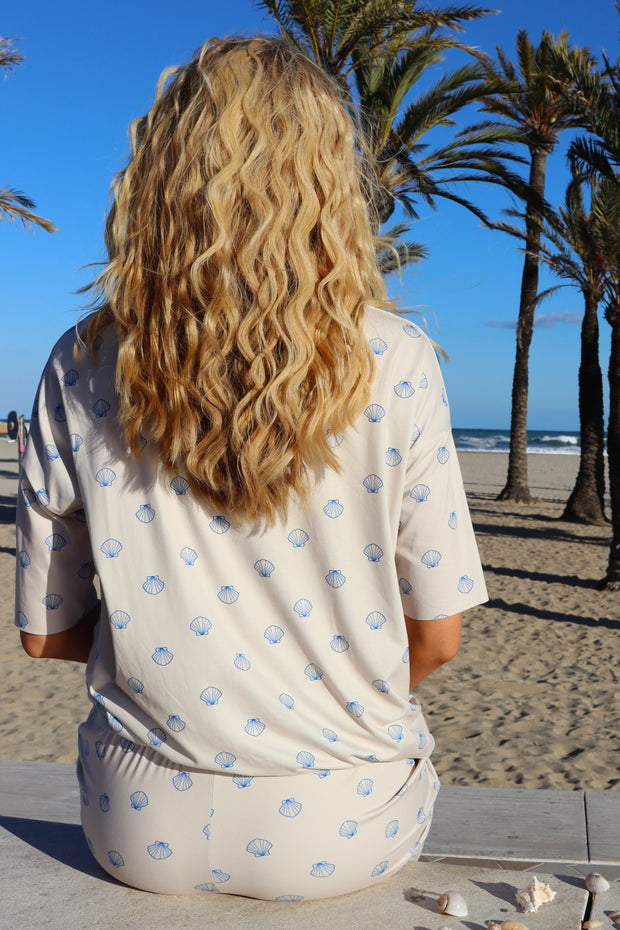 Alma Shorts | Ivory Cobolt Shell | Shorts fra Liberté