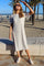 Alma Tshirt Dress | Ivory Cobolt Shell | Kjole fra Liberté