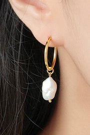 Tami Hoops | Forgyldt | Øreringe med perle fra Coi