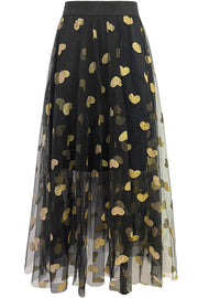 Tulle Heart Skirt | Black Gold Heart | Nederdel fra Liberté