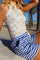 Alma Shorts | Stripe Ivory Cobolt | Shorts fra Liberté