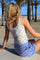 Alma Turn Top | Ivory Cobolt Shell | Top fra Liberté