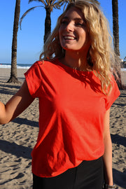 Ulla Tshirt | Coral | Bluse fra Liberté
