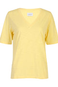 Ulla Ss Vneck Tshirt | Yellow | Bluse fra Liberté