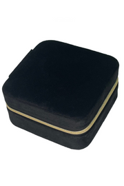 Velvet Squared Jewelry Box | Sort | Smykkeskrin fra By Timm