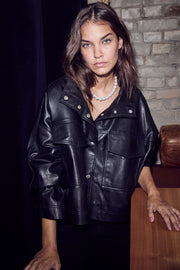 Phoebe Leather Box Jacket | Læderjakke fra Co'couture