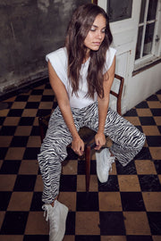 Zion Zebra Crop Pant | Bukser fra Co'couture