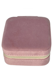 Velvet Squared Jewelry Box | Rosa | Smykkeskrin fra By Timm