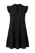 Sunbeam Ruffle Dress | Black | Kjole fra Avery – nedsat