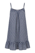 Vigneto Gingham strap dress | Navy – nedsat