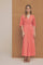 Vilja Long Dress | Hot Coral | Kjole fra Gustav
