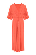 Vilja Long Dress | Hot Coral | Kjole fra Gustav