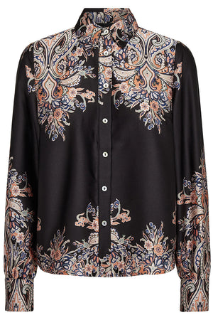 Wennise Ls Shirt | Black Paisley | Skjorte fra Liberté