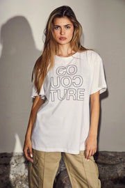 Outline Oversize Tee 33052 | White | Top fra Co'couture