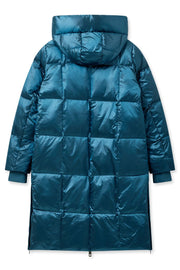 Nova Metallic Down Jacket  | Bluesteel | Jakke fra Mos Mosh