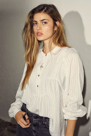 Selma Placket Blouse 35393 | White | Skjorte fra Co'couture