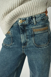 Colette Linpos Jeans Long | Blue | Jeans fra Mos Mosh