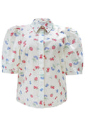 Flora Ss Blouse | Offwhite Berries – nedsat