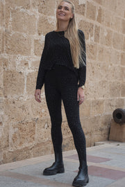 Alma Leggings | Black Simili | Leggings fra Liberté