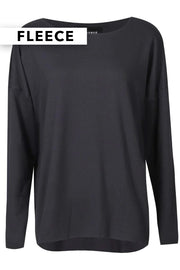 Alma Ls Top (Fleece) | Dark Grey | Bluse fra Liberté