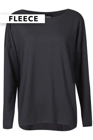 Alma Ls Top (Fleece) | Dunkelgrau | Bluse von Liberté