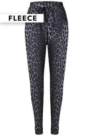 Alma Hose (Fleece) | Dunkelgrauer Leo | Hose von Liberté