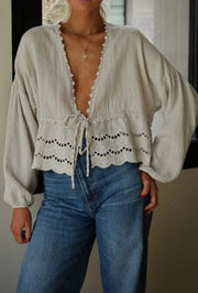 Lacey Tie Shirt | Bluse fra Avery