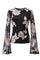 Floral Swan LS Top | Black & Beige