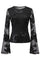 Floral Swan LS Top | Black