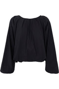 Davina Balloon Blouse 41329 | Black | Black Colour
